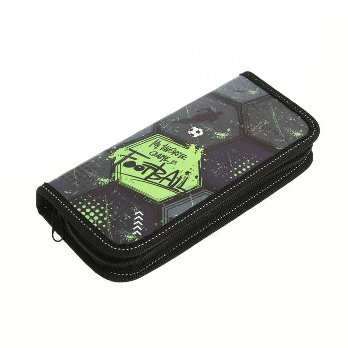 Пенал 1 секция, 90 х 195 х 25 мм, Calligrata Пенал 1 секция, 90 х 195 х 25 мм, Calligrata "Футбол", ламинированный картон