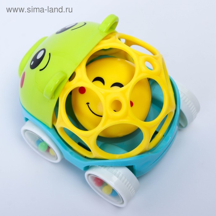 Машинка - погремушка «Зоо», с эластичными элементами, виды МИКС, Крошка Я Машинка - погремушка «Зоо», с эластичными элементами, виды МИКС, Крошка Я