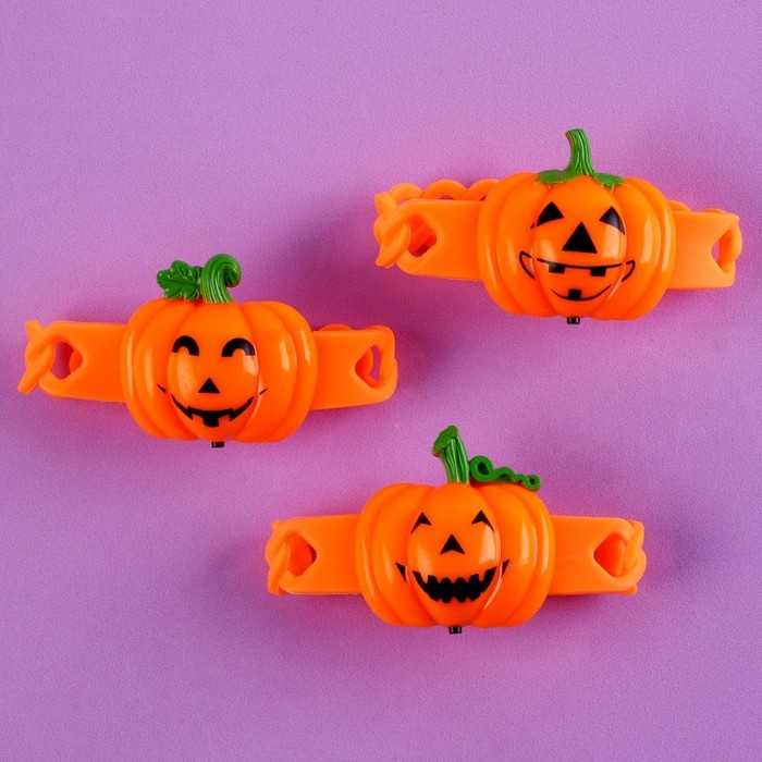 Браслет световой «Тыква», виды МИКС Браслет световой «Тыква», виды МИКС