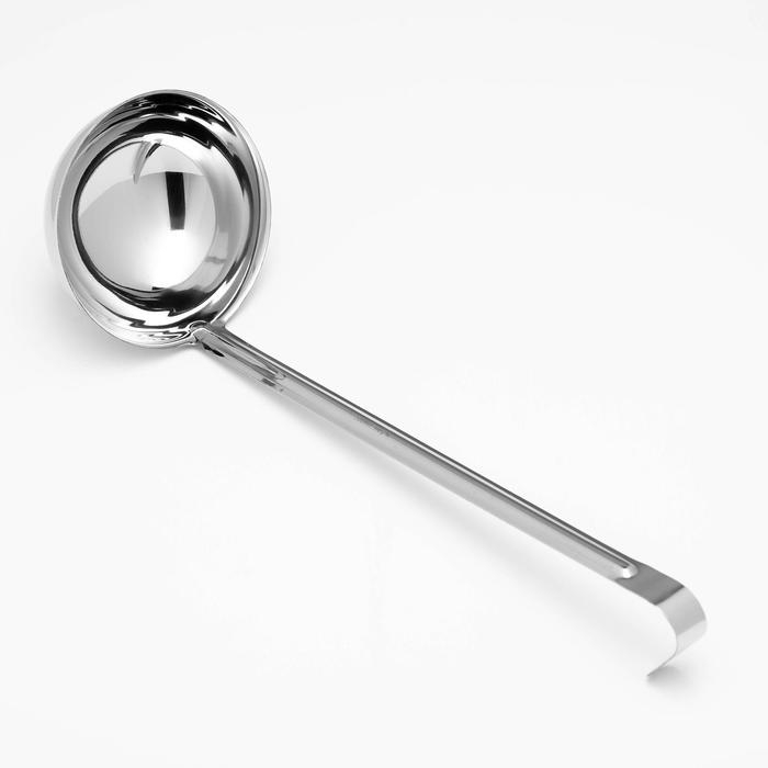 Половник, 500 мл, d=13 см, длина ручки 34 см, цельнотянутый Половник, 500 мл, d=13 см, длина ручки 34 см, цельнотянутый