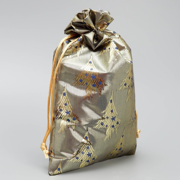 Мешочек подарочный парча «Новогодняя ночь», 16 х 24 см +/- 1.5 см, Новый год Мешочек подарочный парча «Новогодняя ночь», 16 х 24 см +/- 1.5 см, Новый год