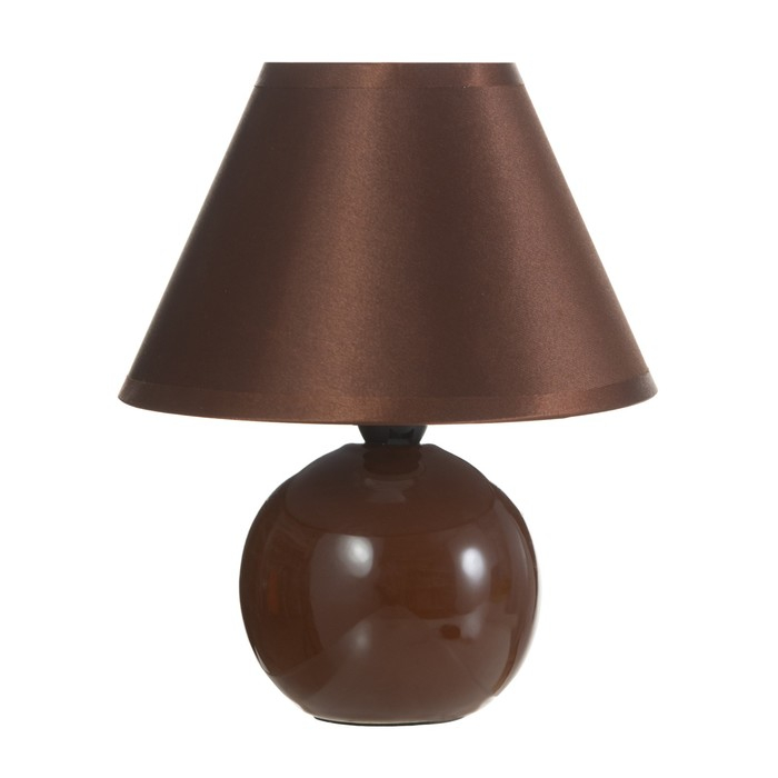 Светильник "Шар кофейный" h=20см (220В/60Вт/Е14) с абажуром RISALUX