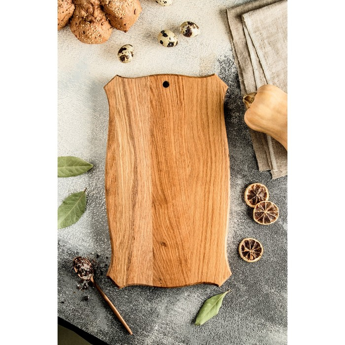 Доска разделочная и сервировочная "Восточная", массив дуба, 200х340х24 мм