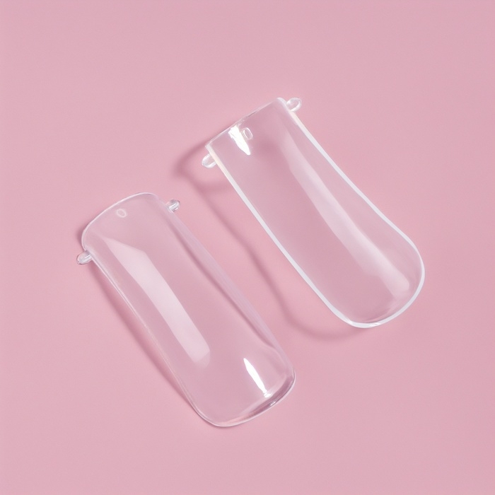 Верхние формы для наращивания в контейнере, 100 шт, цвет прозрачный