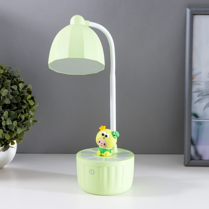 Лампа настольная  Лампа настольная "Мини лягушенок" LED 3 режима 6,4Вт USB салатовый 10х10х37,5 см RISALUX