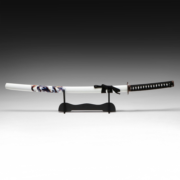 Сувенирное оружие «Катана Иайта» 103 см, белые ножны с синим драконом Сувенирное оружие «Катана Иайта» 103 см, белые ножны с синим драконом