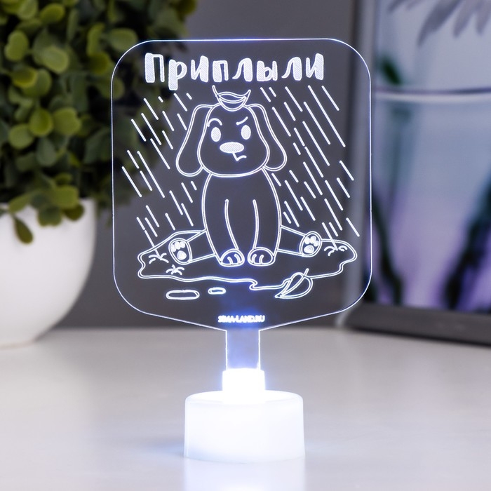 Светильник Светильник "Приплыли" LED RGB 6 цветов от батареек LR1130, 3шт 8х11 см RISALUX