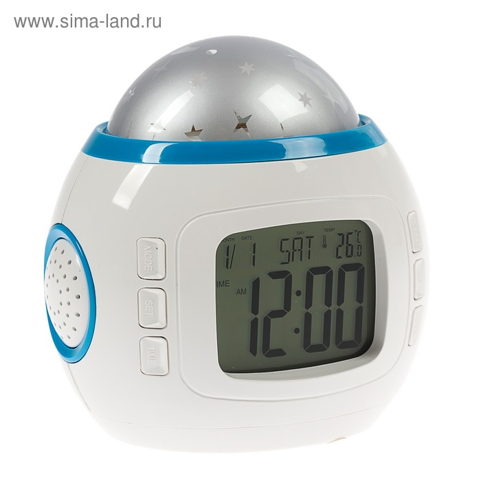 Будильник Luazon LB-10  Будильник Luazon LB-10 "Звездное небо", часы, 8 мелодий, белый