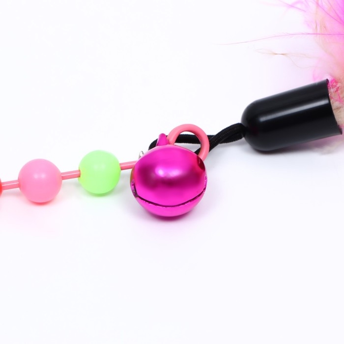 Дразнилка-удочка с перьями и стальной проволокой, 110 см Дразнилка-удочка с перьями и стальной проволокой, 110 см