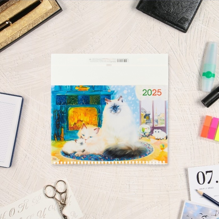 Календарь квартальный моно Календарь квартальный моно "Кошкин дом" 2025 год, 29 х 47 см