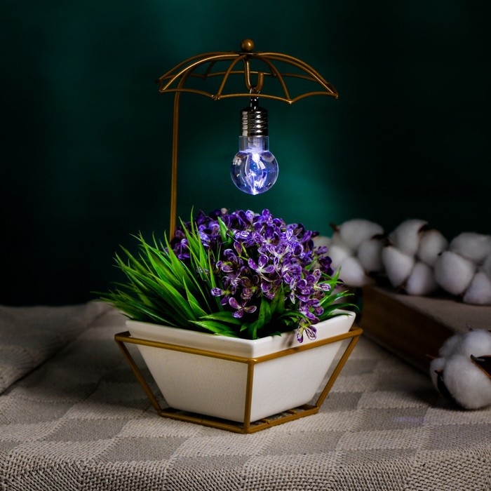 Горшок на подставке с освещением, 22х10х10см 3/LR41 Горшок на подставке с освещением, 22х10х10см 3/LR41