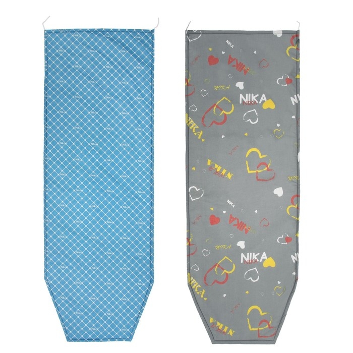 Чехол для гладильной доски Nika, 125×40 см, с поролоном, антипригарный, рисунок МИКС Чехол для гладильной доски Nika, 125×40 см, с поролоном, антипригарный, рисунок МИКС