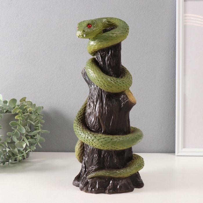 Фигурка Фигурка "ЗМЕЯ НА ПЕНЬКЕ" 33 х 14 х 15 см.