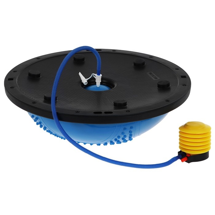 Полусфера BOSU гимнастическая ONLYTOP, массажная, с насосом, 55х25 см, цвет синий Полусфера BOSU гимнастическая ONLYTOP, массажная, с насосом, 55х25 см, цвет синий