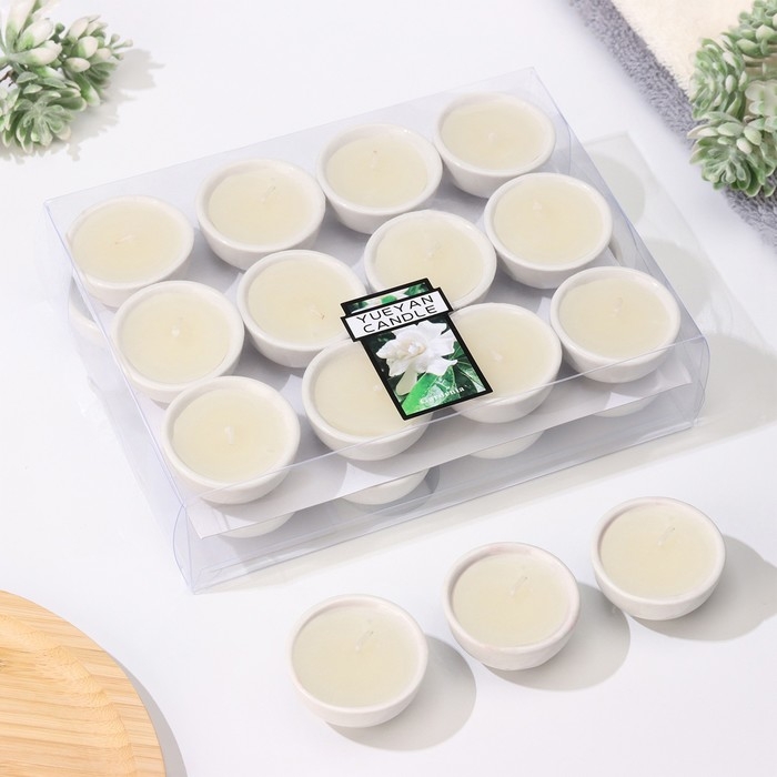 Набор свечей ароматических Набор свечей ароматических "Гардения жасминовидная", 24 шт, 5х2,8 см