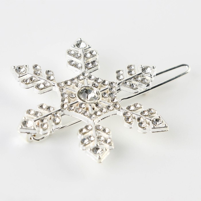 Заколка для волос новогодняя «Для тебя с любовью», на Новый год, снежинка, 5,5 х 3,5 см Заколка для волос новогодняя «Для тебя с любовью», на Новый год, снежинка, 5,5 х 3,5 см