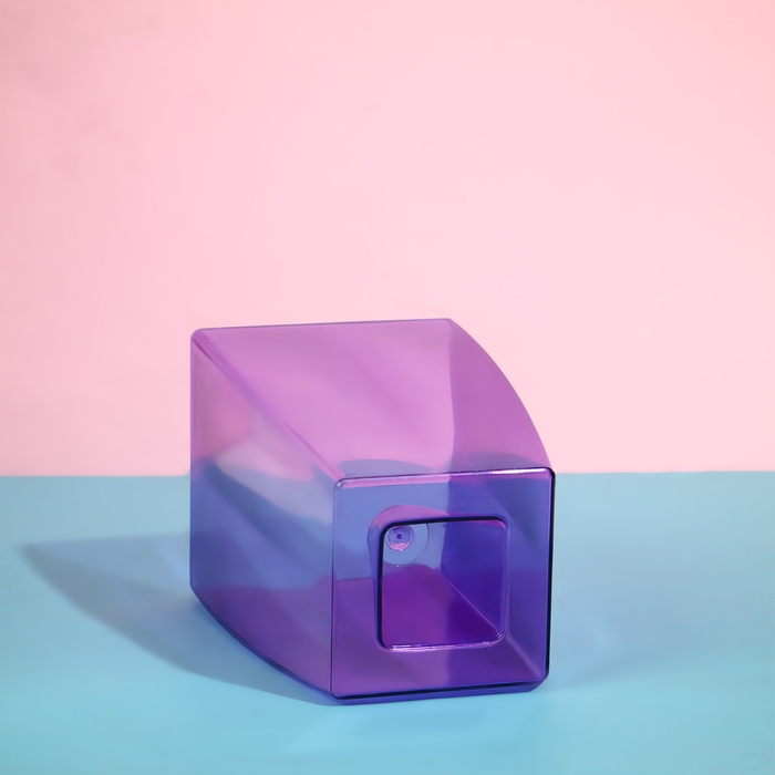 Горшок для орхидей, 2 л, 12,5 &times; 19,5 см, пластик, прозрачно-фиолетовый