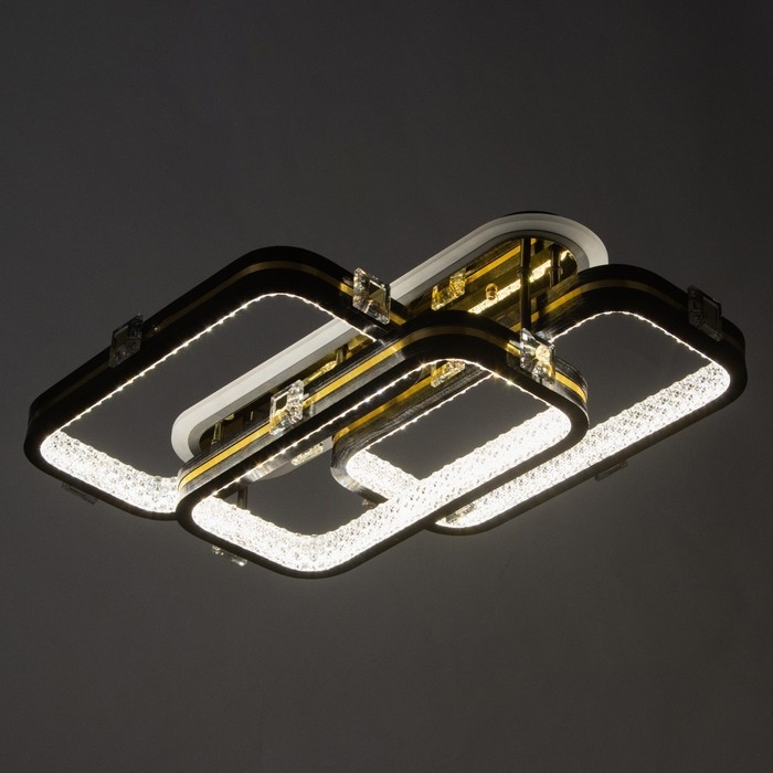 Люстра с ПДУ Люстра с ПДУ "Тильда" 3хLED 132Вт 3000-6000К RGB черный золотой 70х42х16см