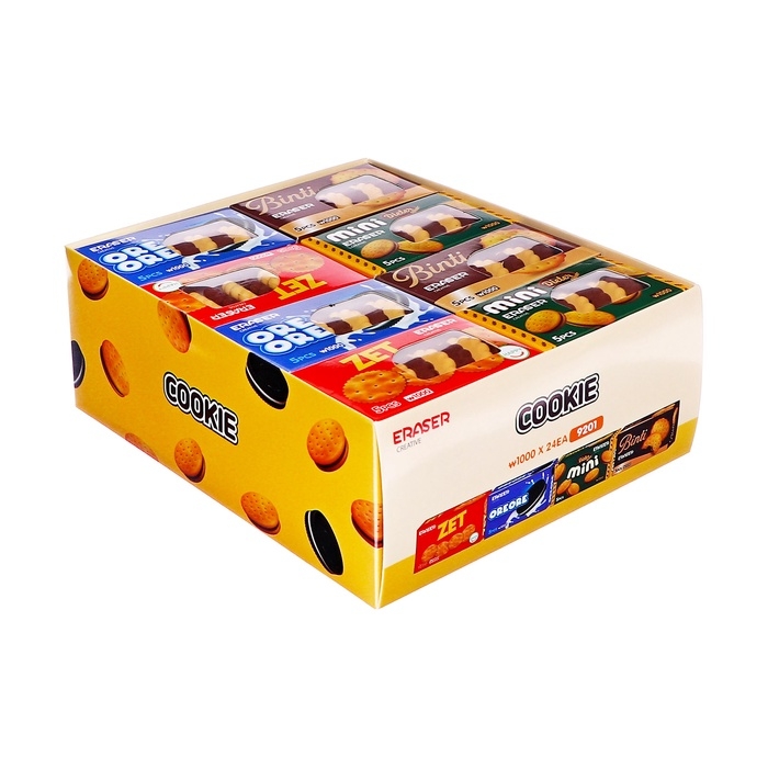 Набор ластиков фигурных 5 штук Крекер в коробке Набор ластиков фигурных 5 штук Крекер в коробке