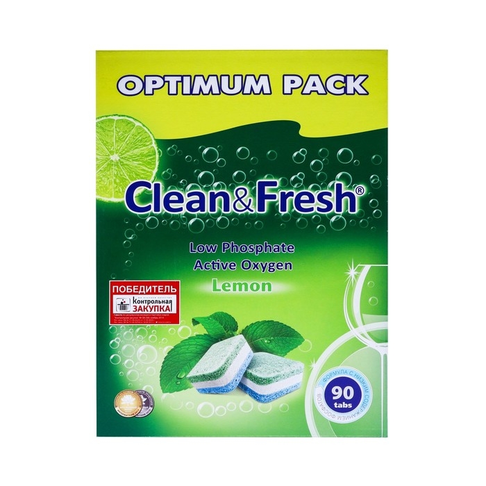 Таблетки для ПММ  Таблетки для ПММ "Clean&Fresh", 90 шт