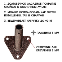 Флагшток – кронштейн, крепление для флага, уличный, настенный d-2 см