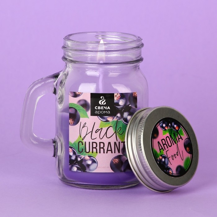 Ароматическая свеча в стекле «Black currant», 8.5 х 7.2 см. Ароматическая свеча в стекле «Black currant», 8.5 х 7.2 см.
