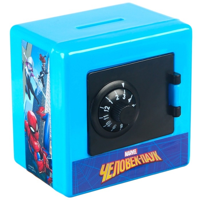 Копилка сейф, 8,8 см х 7,5 см х 8,8 см Копилка сейф, 8,8 см х 7,5 см х 8,8 см "Спайдер-мен", Человек-паук