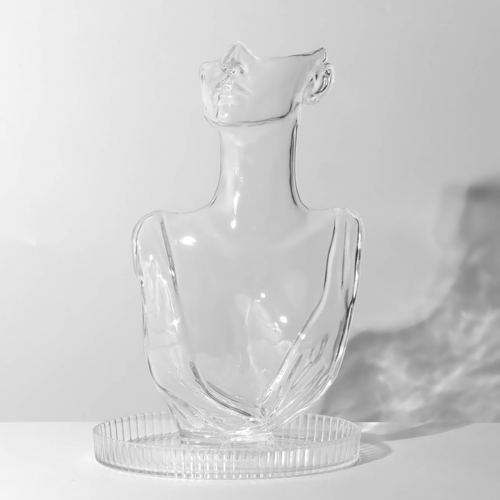 Бюст для украшений, 12,7×12,7×32 см, цвет прозрачный Бюст для украшений, 12,7×12,7×32 см, цвет прозрачный