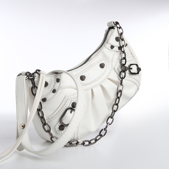 Сумка женская кросс-боди, на молнии, цвет белый Сумка женская кросс-боди, на молнии, цвет белый