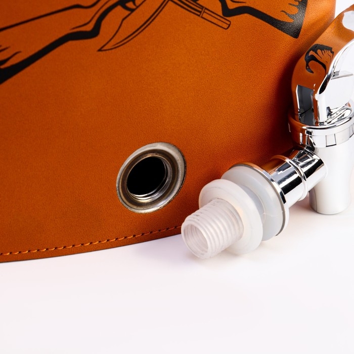 Фляжка для алкоголя и воды Фляжка для алкоголя и воды "Лучший охотник", нержавеющая сталь, подарочная, 1.8 л, 60 oz