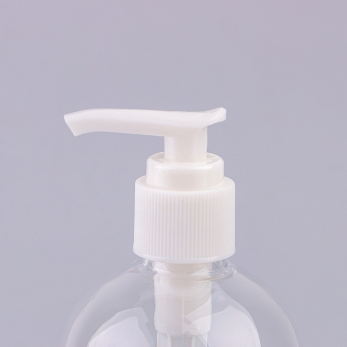 Бутылочка для хранения, с дозатором, 300 мл, цвет белый/прозрачный Бутылочка для хранения, с дозатором, 300 мл, цвет белый/прозрачный