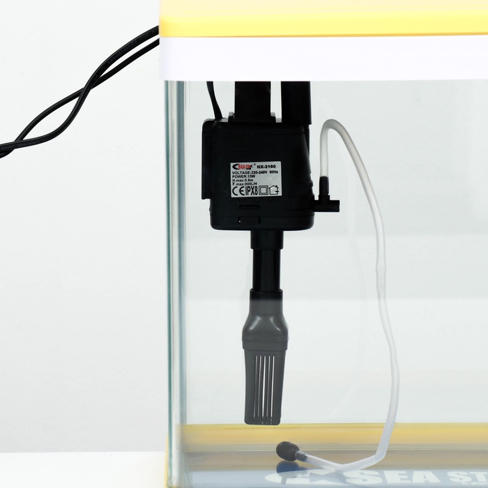 Аквариум SeaStar HX-318F в комплекте: LED-лампа 7 режимов, фильтр, 18 л, желтый Аквариум SeaStar HX-318F в комплекте: LED-лампа 7 режимов, фильтр, 18 л, желтый