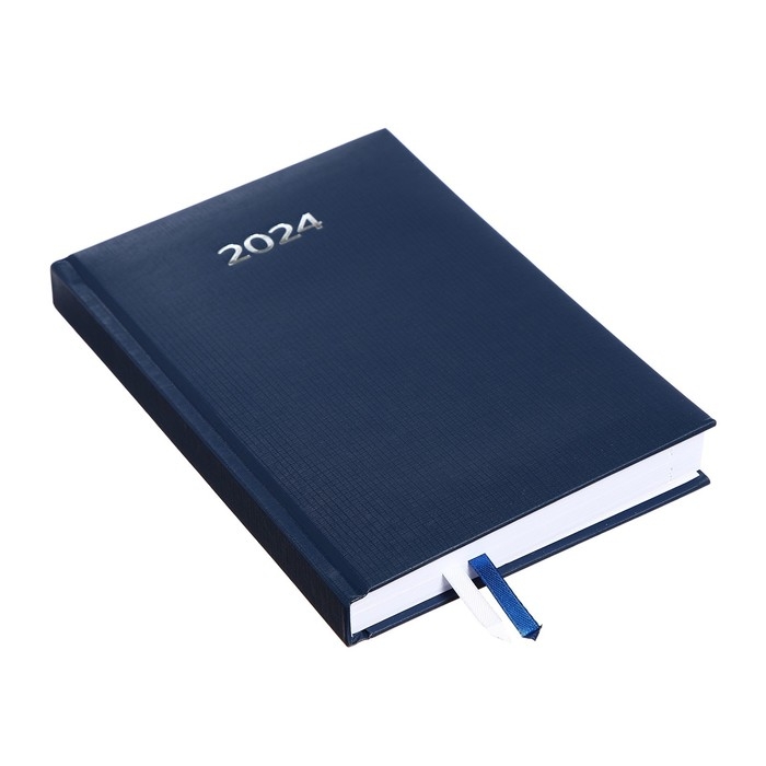 Ежедневник датированный 2024 года, А5, 176 листов, Attomex.Lancaster, обложка балакрон, ляссе, блок 70 г/м2, синий Ежедневник датированный 2024 года, А5, 176 листов, Attomex.Lancaster, обложка балакрон, ляссе, блок 70 г/м2, синий