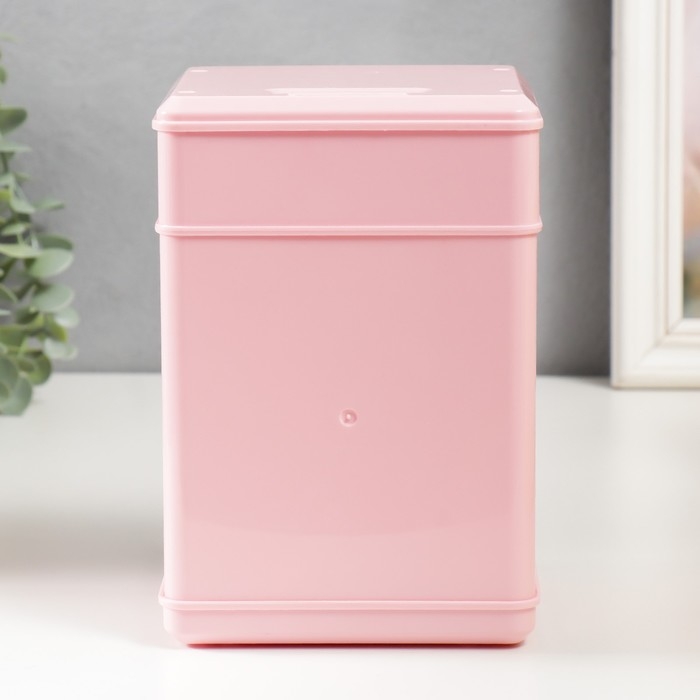 Копилка пластик Копилка пластик "Сейф. Барашка" кодовый замок, звук АА розовый 13х12х19 см