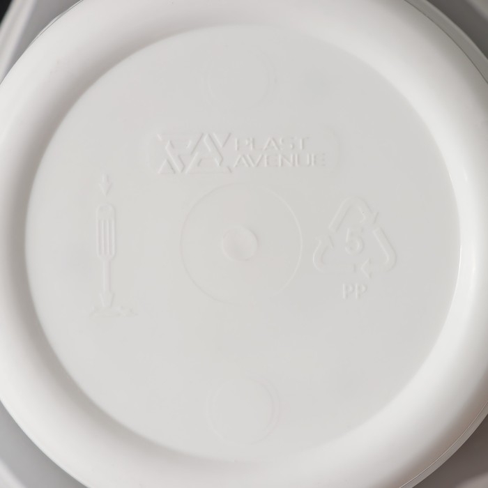 Кашпо для цветов со вставкой «Лагуна», 1,5 л, d=16 см, h=15 см, белое