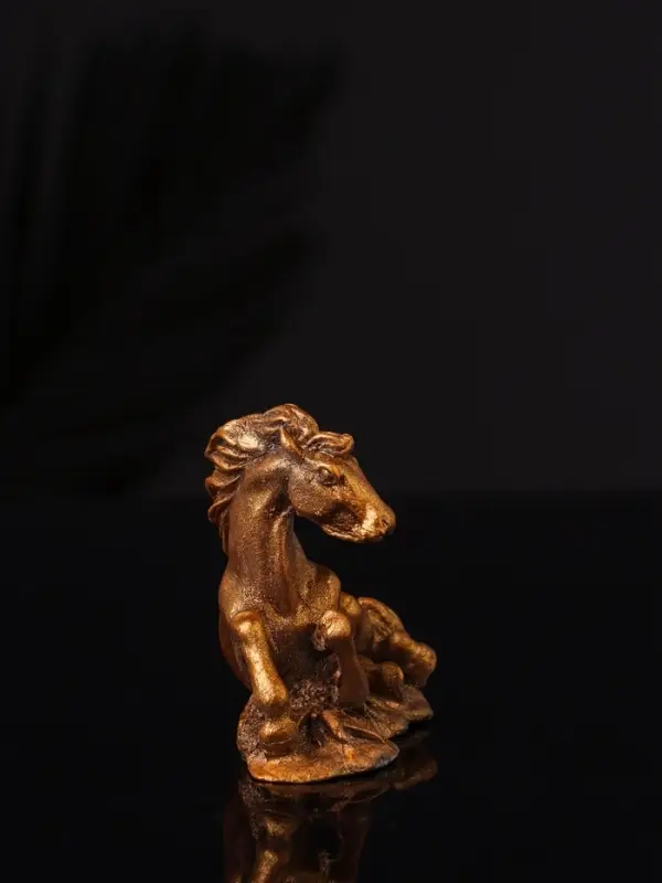 Фигура "Лошадь лежит" 8х6х3 см, бронза