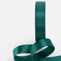 Лента атласная TEIRA, двухсторонняя, 20 мм, 25&plusmn;1 м, зелёная №0589