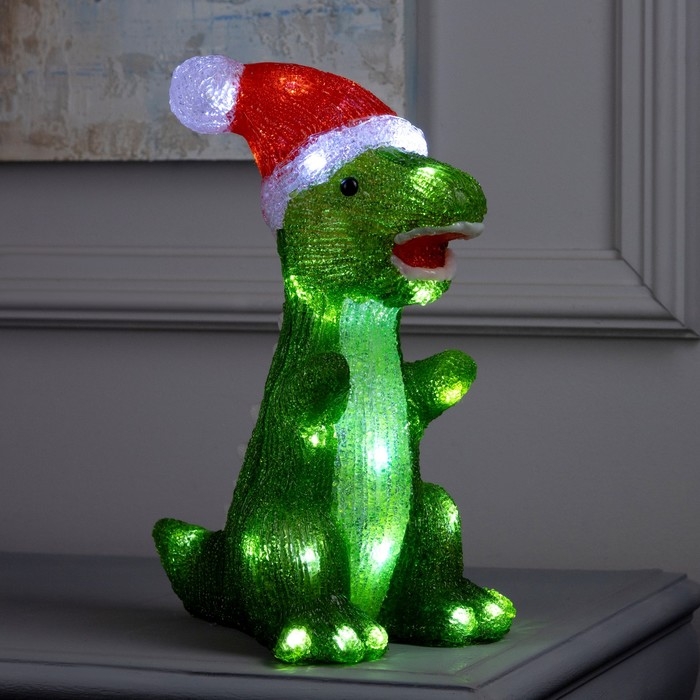 Фигура акриловая «Динозавр» 30 см, 40 LED, 220 В, свечение белое Фигура акриловая «Динозавр» 30 см, 40 LED, 220 В, свечение белое