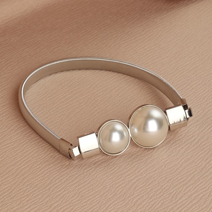 Подхват для штор «Жемчужные круги», 2 × 31,5 см, цвет серебряный Подхват для штор «Жемчужные круги», 2 × 31,5 см, цвет серебряный