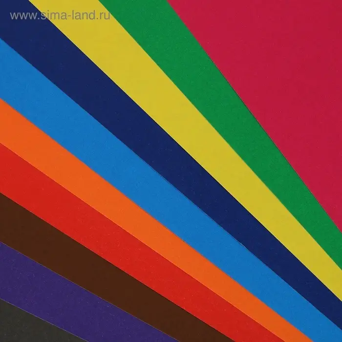 Бумага цветная Луч &laquo;Школа творчества&raquo;, А4, 10 листов, 10 цветов, плотность 70 г/м&sup2;