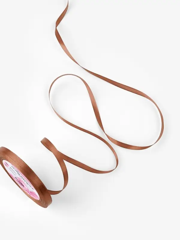 Лента атласная, 6 мм &times; 23 &plusmn; 1 м, цвет бронзовый №117