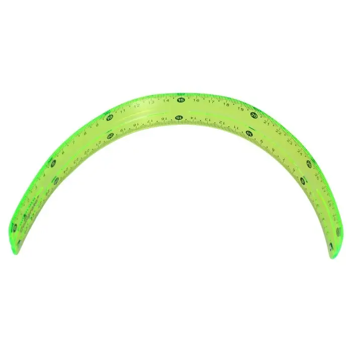 Набор геометрический Calligrata, силиконовый, гибкий, 4 предмета (линейка 30 см, 2 угольника, транспортир), МИКС