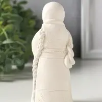 Фигурка гипс &laquo;Берегиня Дуняша&raquo;, 13 см, белая с золотом