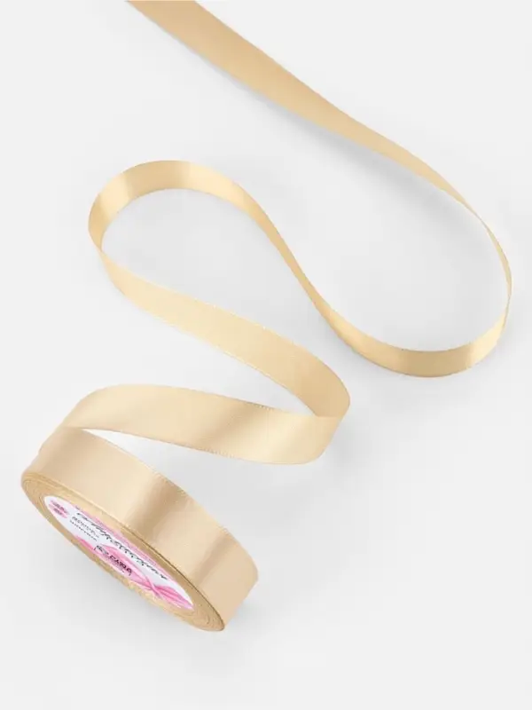 Лента атласная, 20 мм, 23&plusmn;1 м, светло-бежевая №173