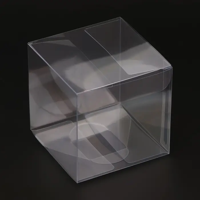 Складная коробка из PVC, прозрачная, 7×7×7 см Складная коробка из PVC, прозрачная, 7×7×7 см