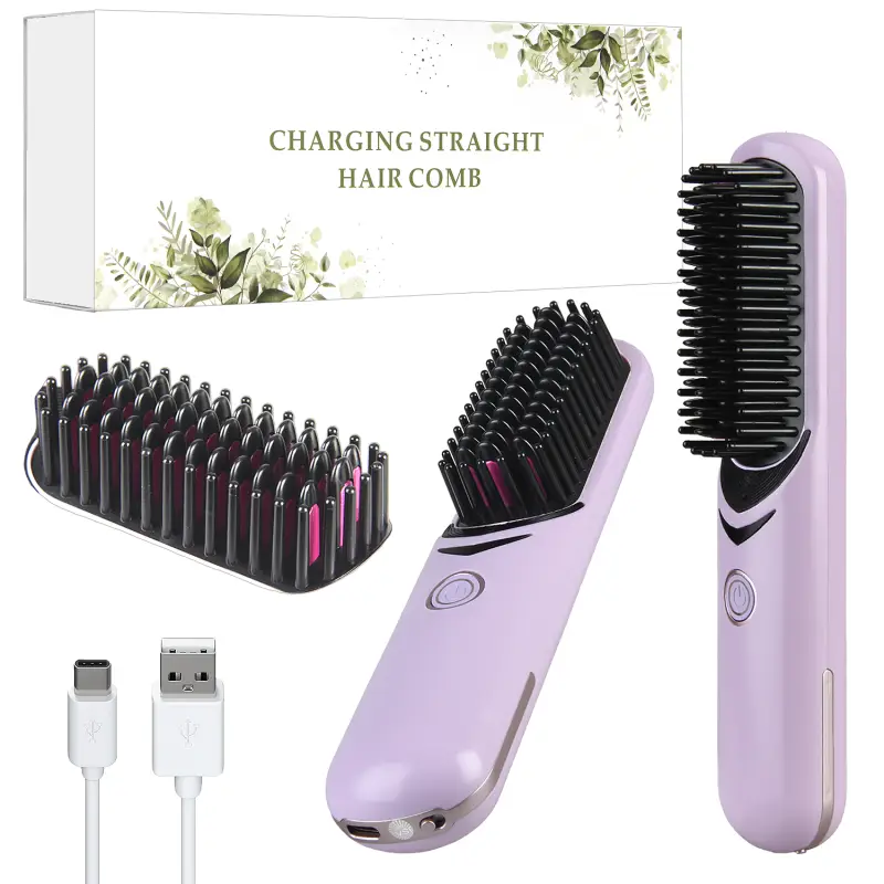 Расческа для выпрямления волос HX-103 сиреневый (50шт/кор)