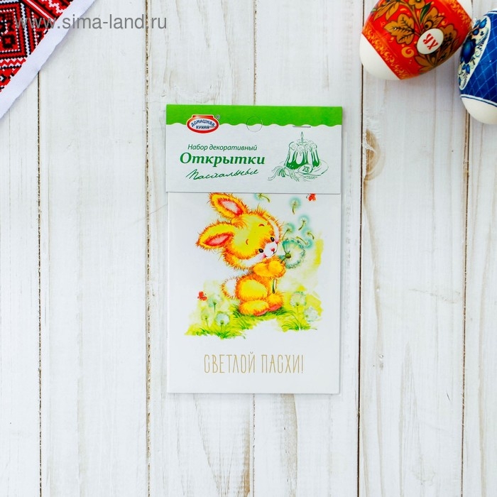 Набор пасхальных ОТКРЫТОК с термоэтикетками МИКС Набор пасхальных ОТКРЫТОК с термоэтикетками МИКС