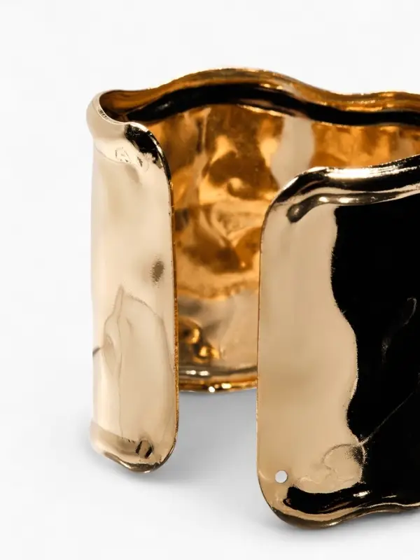 Браслет манжета &laquo;Волны&raquo;, d=6.5 см, цвет золото