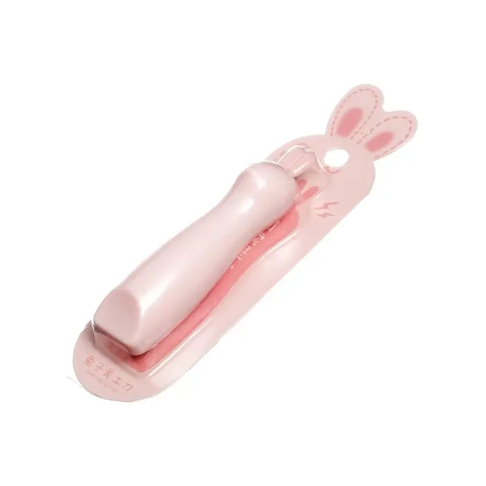 Нож канцелярский 9 мм  Нож канцелярский 9 мм "Зайка" пластик, блистер, МИКС