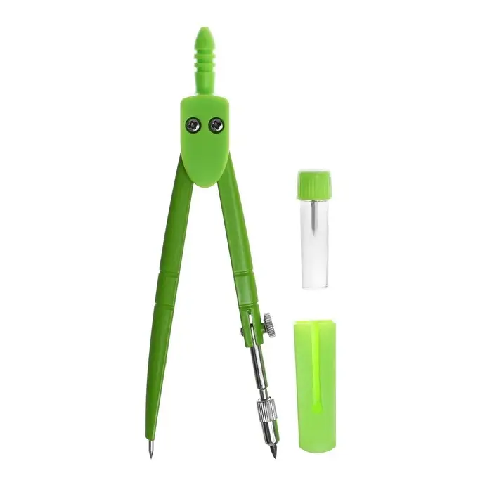 Циркуль металлический Calligrata, 120 мм, с колпачком, с запасным грифелем, в пластиковом пенале